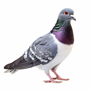 عکس کبوتر سینه سفید بدون بکگراند با کیفیت بالا
