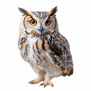 عکس جغد پرنده شب گرد با کیفیت بالا و بدون پس زمینه