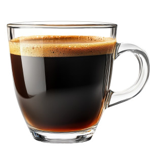 عکس png لیوان شیشه ای قهوه با کیفیت بالا