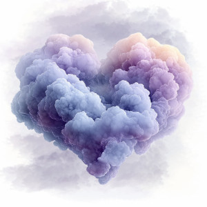 عکس عاشقانه قلب به حالت ابر با کیفیت بالا