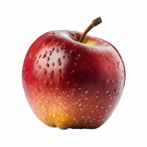 عکس سیب قرمز با همراه با قطره های آب با کیفیت بالا