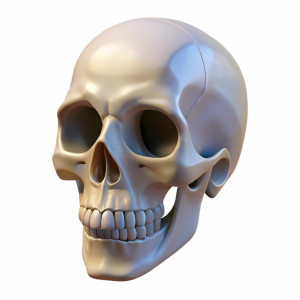 عکس گرافیکی اسکلت سر و جمجمه بدون پس زمینه و خام