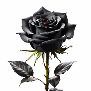 عکس گل رز سیاه رنگ با قطره های آب با کیفیت بالا