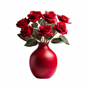 عکس png دسته گل زیبای عشق رز با رنگ های قرمز