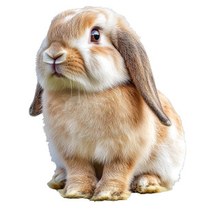 عکسpng خرگوش سفید زیبا در طبیعت برفی با کیفیت بالا