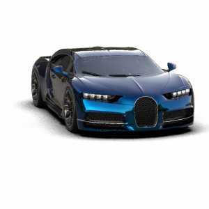 عکس png ماشین بوگاتی شیرون در پاریس با کیفیت بالا