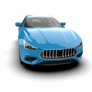 عکس ماشین مازراتی آبی رنگ با کیفیت بالا