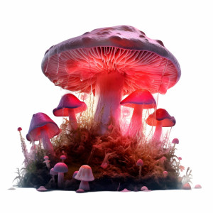 عکس pngتصویر گرافیکی قارچ رنگارنگ با کیفیت بالا 4k