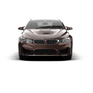 عکس ماشین بی ام دبلیو قرمز و پس زمینه سفید