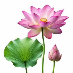 عکس گل نیلوفر آبی و برگ با کیفیت بالا و اصلی