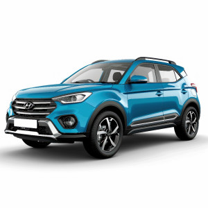 عکس ماشین شاسی بلند سانتافه آبی رنگ با کیفیت بالا