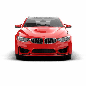 عکس ماشین اسپرت bmw قرمز رنگ از نمای جلو