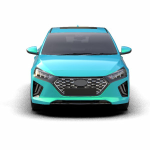 عکس ماشین اسپرت آبی رنگ از نمای جلو با کیفیت بالا