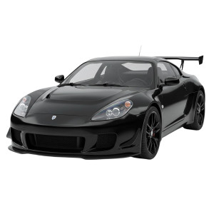 عکس خودروی فوق لاکچری سیاه رنگ با پس زمینه سفید