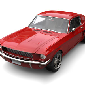 عکس ماشین اسپرت فورد موستانگ قرمز رنگ باکیفیت بالا