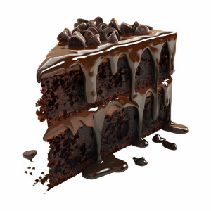 عکس 5k کیک شرینی شکلاتی برش خورده با کیفیت بالا
