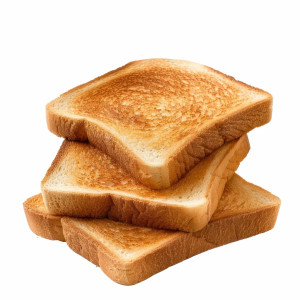 عکس png نان تست با پس زمینه سفید با کیفیت بالا