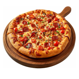 عکس png 4k پیتزا برش خورده بدون پس زمینه و خام