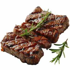 عکس 4k png استیک گوشت سرخ شده با کیفیت بالا