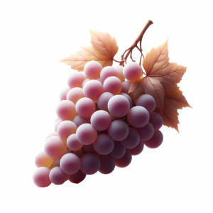 عکس 8k میوه انگور با کیفیت بالا و پس زمینه سفید