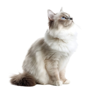 عکس 5k گربه ایرانی با کیفیت بالا و پس زمینه سفید