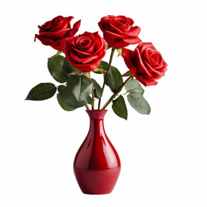 عکس 6k گلدان گل رز صورتی با کیفیت بالا