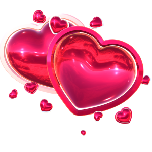 عکس png قلب های عاشقانه قرمز رنگ با کیفیت بالا