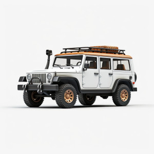 عکس ماشین شاسی بلند سفید رنگ با کیفیت بالا