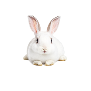 عکس png خرگوش سفید رنگ کیوت با کیفیت بالا