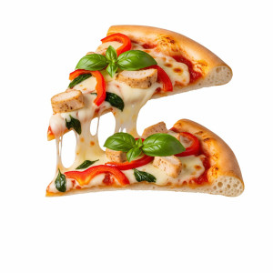 عکس png فست فود پیتزا با قارچ با کیفیت بالا