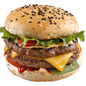 عکس png هبرگر با پس زمینه خالی و با کیفیت بالا