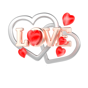 عکس png عاشقانه قلب های قرمز با بکگراند خالی