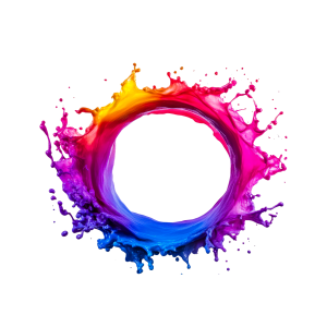 عکس گرافیکی رنگ های پخش شده گرد با کیفیت بالا