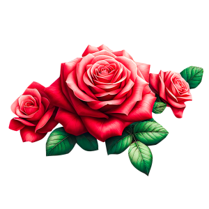 عکس png گرافیکی گل رز قرمز با کیفیت بالا