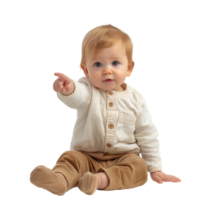 عکس png کودک در حال اشاره با کیفیت بالا