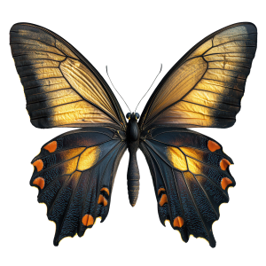 عکس 4k پروانه نشسته روی برگ با کیفیت بالا