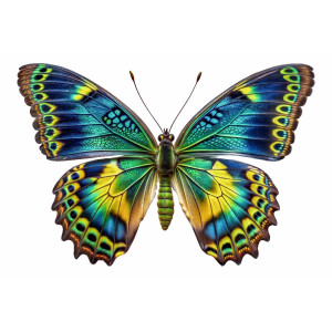 عکس png حشره پروانه رنگی رنگ در حال پرواز