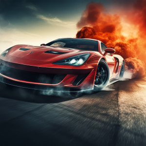 عکس خودرو فوق اسپرت در جاده با کیفیت بالا