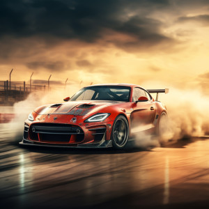 عکس خودرو اسپرت در پیست مسابقه با کیفیت بالا