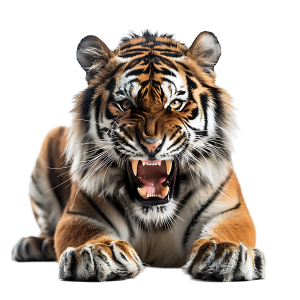 عکس png حیوان ببر ترسناک با کیفیت بالا