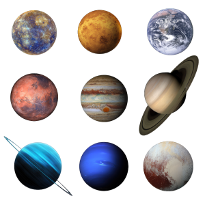 عکس png سیاره و کره های جهان هستی آن با کیفیت بالا