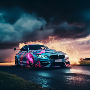 عکس 8k ماشین مسابقه رالی بی ام دبلیو با کیفیت بالا