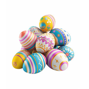 عکس png تخم مرغ های رنگی با کیفیت بالا