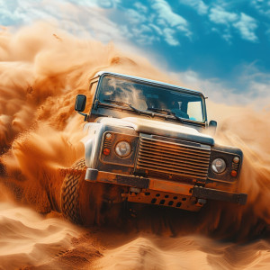 عکس ماشین شاسی بلند آفرود در بیابان با کیفیت بالا