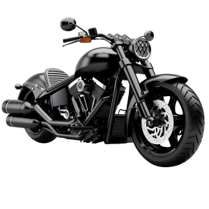 عکس png موتور سیکلت کلاسیک سیاه با کیفیت بالا