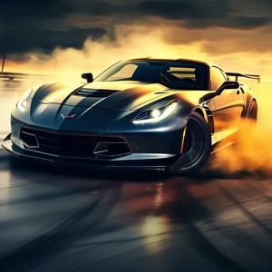 عکس ماشین سواری اسپرت در حال دریفت با کیفیت بالا