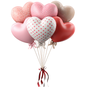 عکس png قلب بالونی و بادکنکی با کیفیت بالا