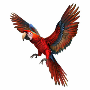 عکس png پرنده طوطی در حال پرواز با کیفیت بالا