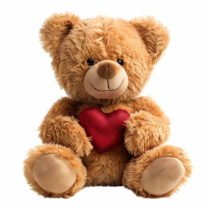 عکس png عاشقانه عروسک خرسی قلبی با کیفیت بالا
