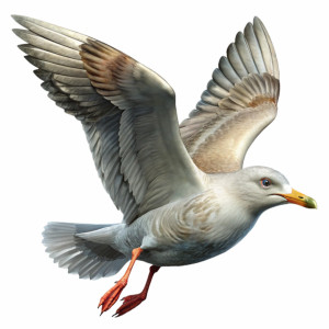 عکس png پرنده دریایی در حال پرواز با کیفیت بالا